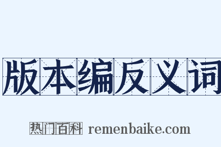 版本编反义词是什么意思的图片